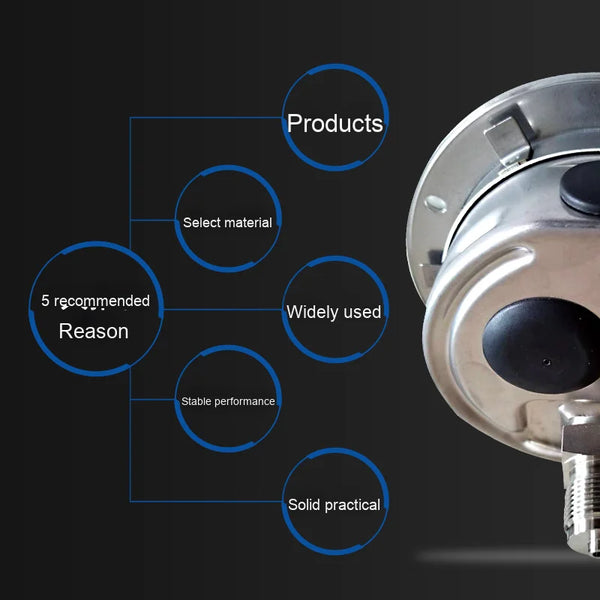 Wika All Stainless Steel Pressure Gauge 233.50 Series High Quality Brass Durable for Wika 233.50 Stainless Steel Pressure Gauge