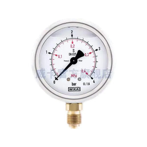 For WIKA EN831-1 Double Digital Back Barometer 213.53.063 Brass Pressure Gauge 100mm Liquid Application Size For Back Barometry