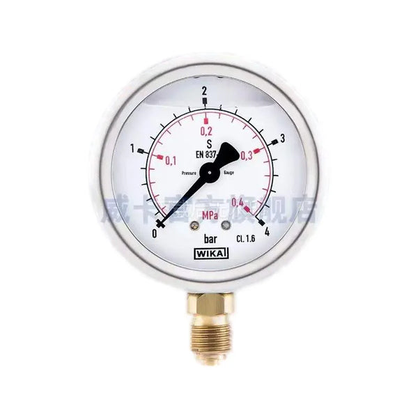 For WIKA EN831-1 Double Digital Back Barometer 213.53.063 Brass Pressure Gauge 100mm Liquid Application Size For Back Barometry