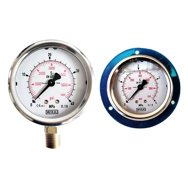 For WIKA Series 213.53 Digital Stainless Steel Pressure Gauge Bottom Mounting Brass Material for Barometers