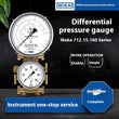 For WIKA Series 712.15.160 100mm Stainless Steel Case Differential Pressure Gauge for Gas Liquid HVAC Applications