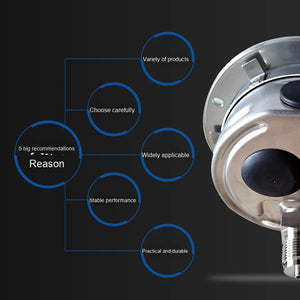 For Wika 233.50 Series All Stainless Steel 100mm Pressure Gauge Bottom Mounting Liquid Application
