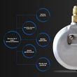 For WIKA Series 213.53 Digital Stainless Steel Pressure Gauge Bottom Mounting Brass Material for Barometers