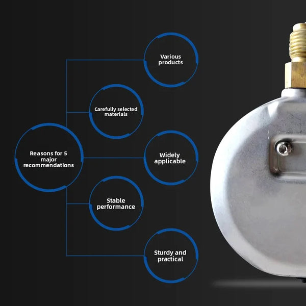 For WIKA Series 213.53 Digital Stainless Steel Pressure Gauge Bottom Mounting Brass Material for Barometers